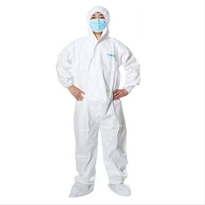 
Disposable White Workwear Microporous Coveralls 