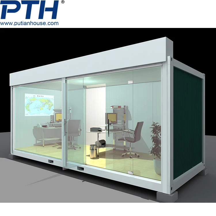 Thermal Glass 20ft Container House Preab Mudular Home Portable Module Sandwich Panel