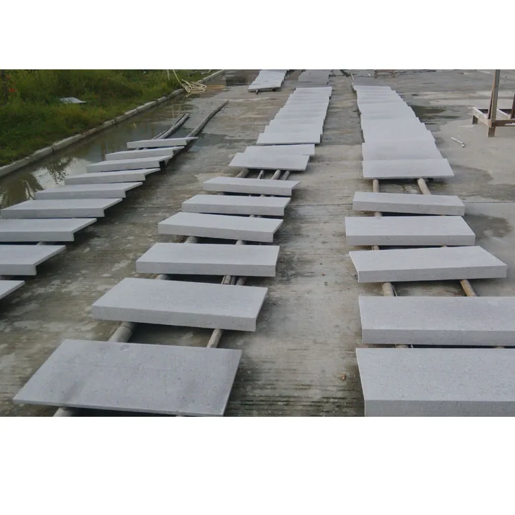 Flamed natural bullnose grey granite swimming pool coping stone