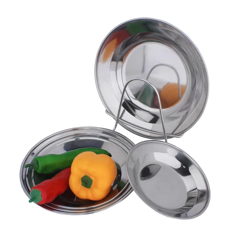 Hot sales Stainless Steel Round Tray Steel Plate Dinner Plate