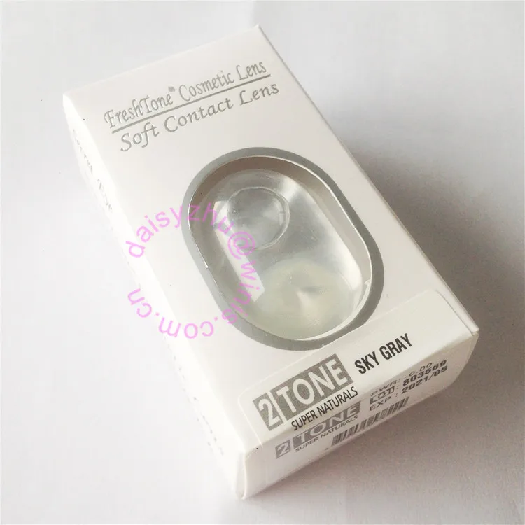 FreshTone Super Naturals 2 tone Sky Gray for Black and Brown eyes wholesale Korea colored contact eye lenses