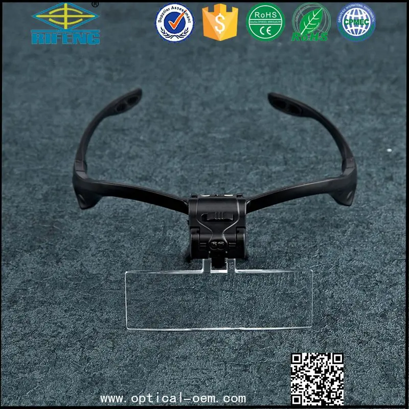 High Quality 5 Lens Eyeglasses Head Magnifier Magnifying Glass Loupe Jewellery Watch Repair Tool + 2 LED Hot