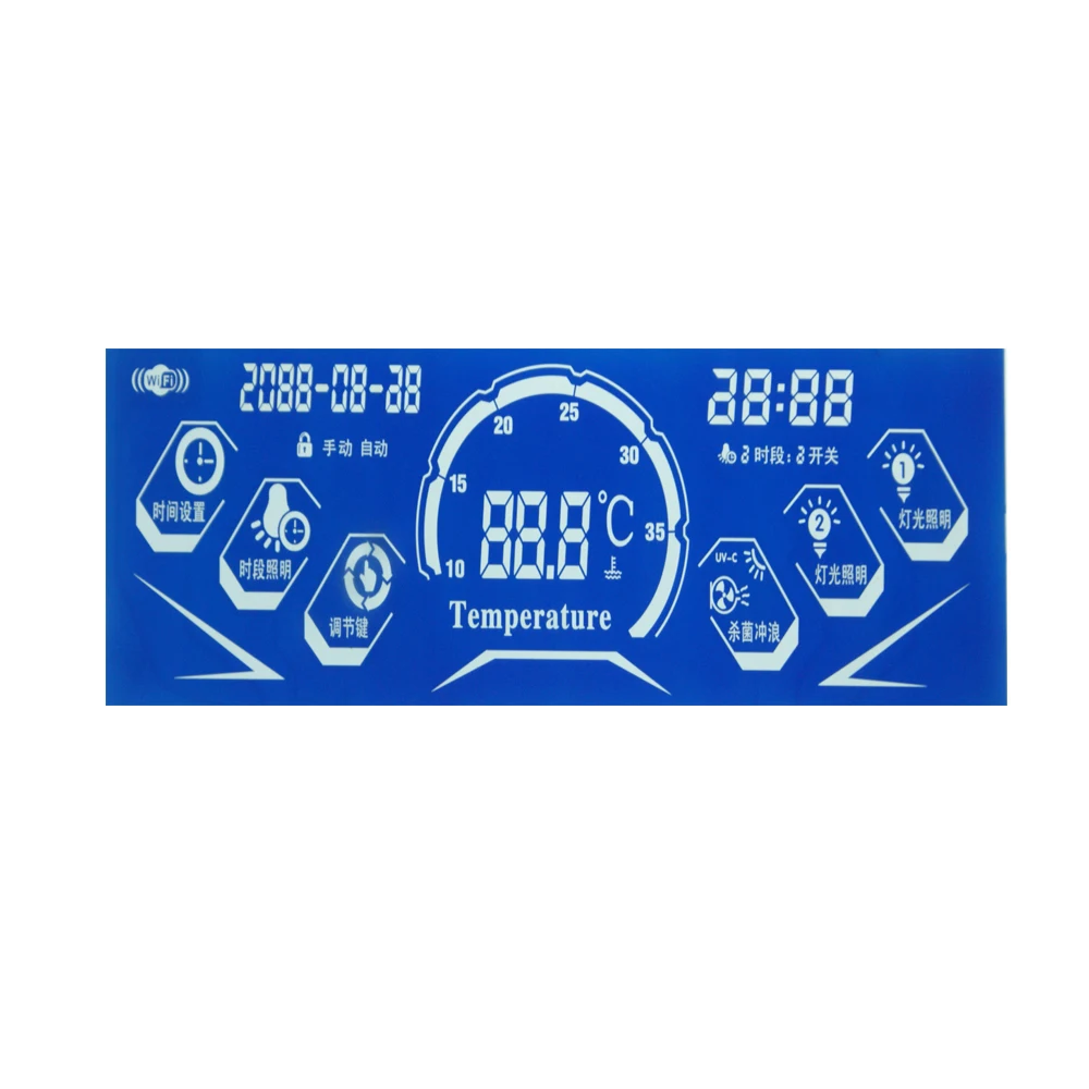 Segment Aquarium Lcd with Wifi,lcd display module black background