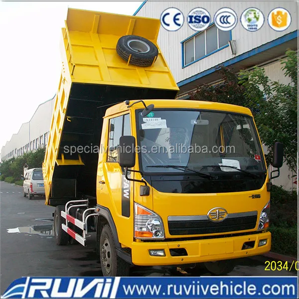 FAW 4x2 210HP tipper dump truck for sale self loading dumper truck