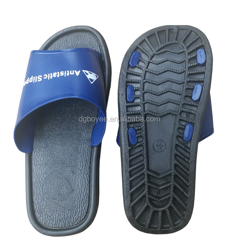 Blue PU /PVC cleanroom slipper ESD work Sandal esd slippers