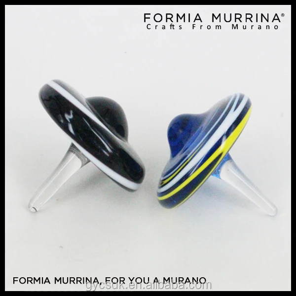 
2021 classic toys glass toy murano glass spinning top for children toy 