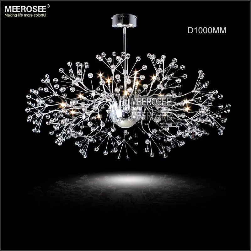 Livingroom Flower Shape Balls Chandelier Lamp Ceiling Mounted Glass Chandelier Iron Art Lighting MD2396