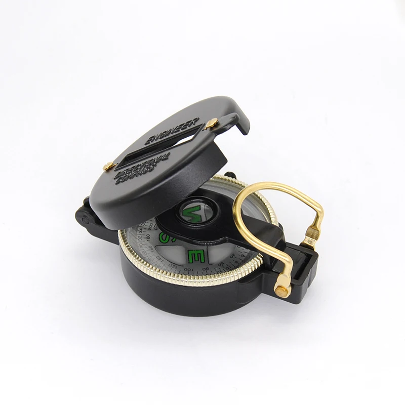 ZINC ALLOY liquid filled magnetic tactical lensatic compass sighting compass survival accessories
