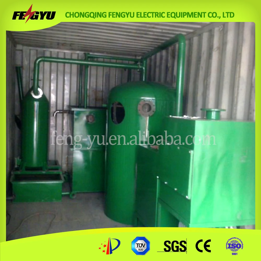 Small Woodchip Biomass Gasifier in Container