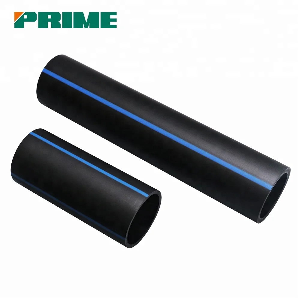 High quality PE100 plastic pipe factory black drain hdpe plastic pipe 1.0 Mpa for water supply