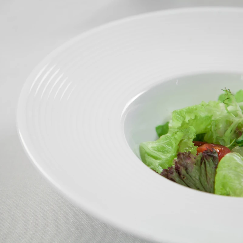 Unique Products 2019 Eco-Friendly Catering Crockery Sets, Magnesium Porcelain Dinnerware S,et,  Porcelain Tableware White