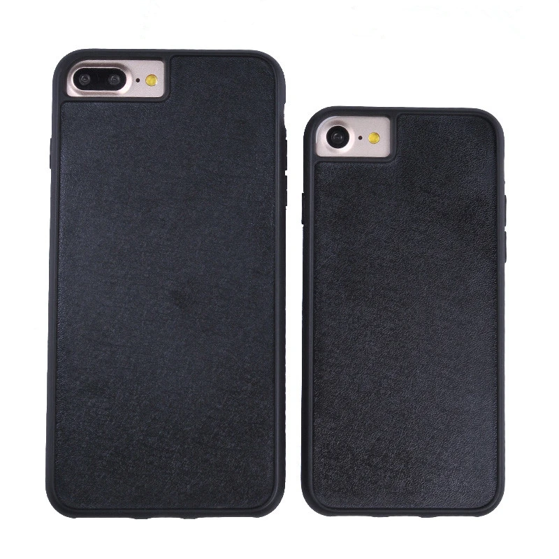High quality TPU  PC Groove design for leather wood carbo fiber inlay for Iphone 7 8 plus blank case for Iphone se2
