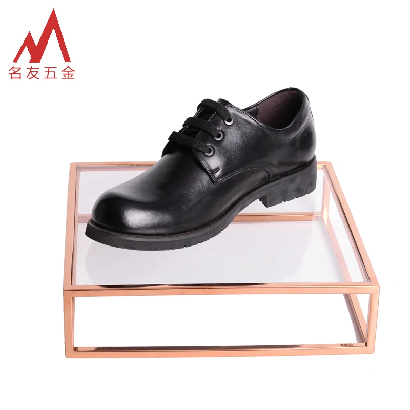 Multi-purpose free standing stainless steel rectangular display cube