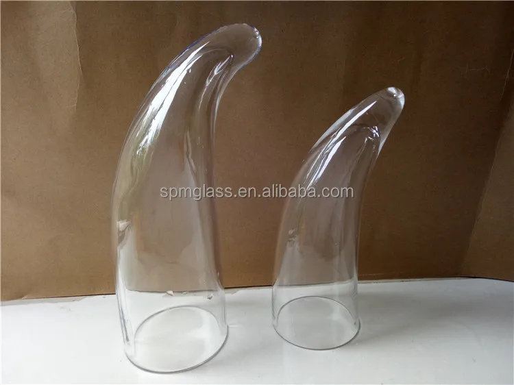 16 унций стеклянный рожок в форме Викинга рог для пива с деревянной подставкой рустикальном