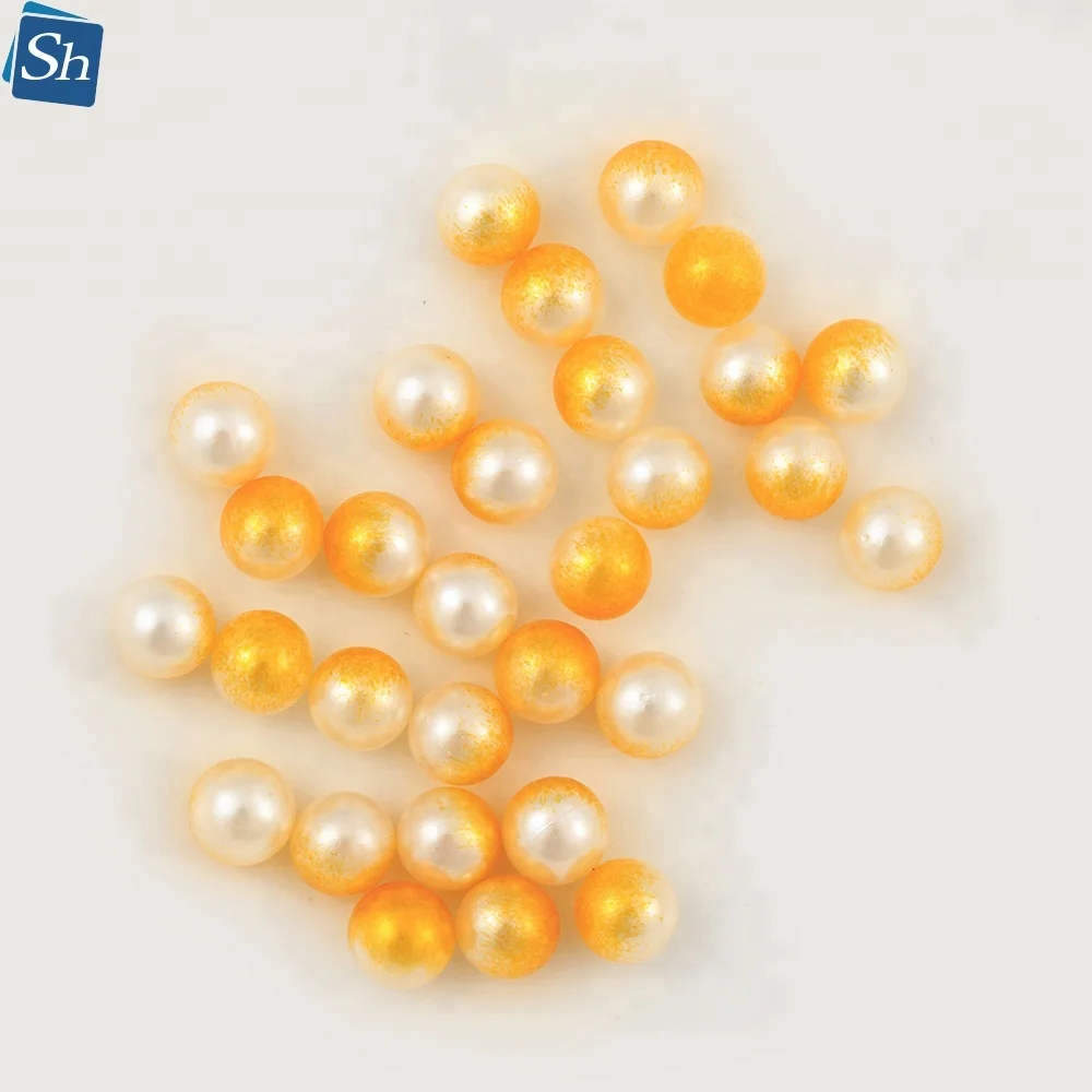 Factory Price Over 45 Colors 6mm Multicolor Imitation Pearl Plastic ABS Round Loose Beads without Holes for Bridal Wedding Dress