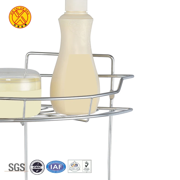 New Design bathroom corner shelf metal standing 3 tier triangle rack