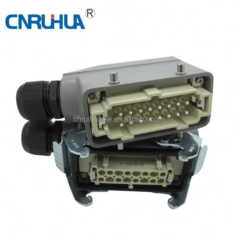 whole sales HDC-HE-016-03 16 pins heavy duty industrial connector