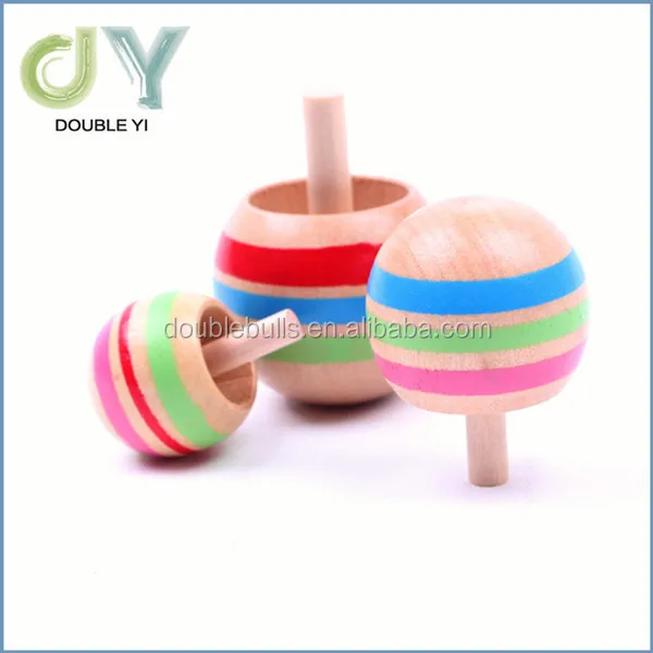 Top quality Promotional toy wooden spinning tops