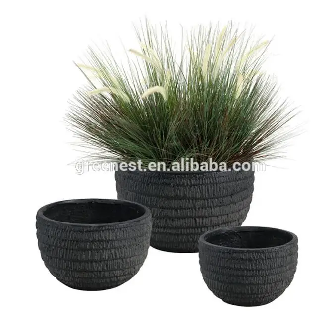 2018 New design round shape garden pot granite large