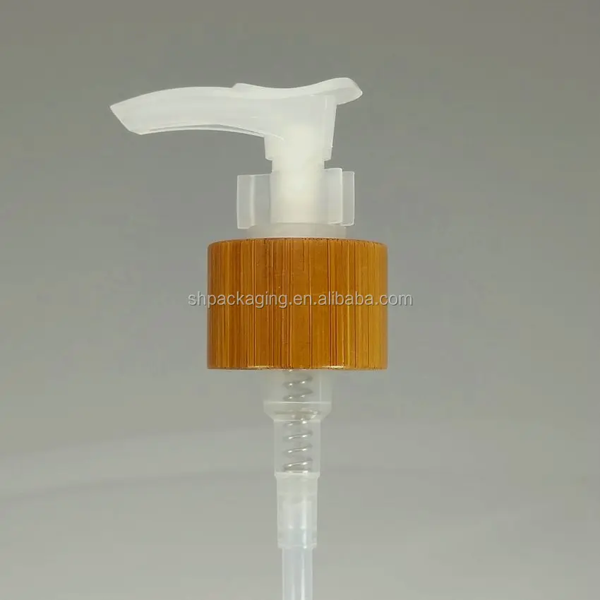24 mm liquid soap pump wooden bamboo cosmetic packaging 24/410 plastic pump dispenser