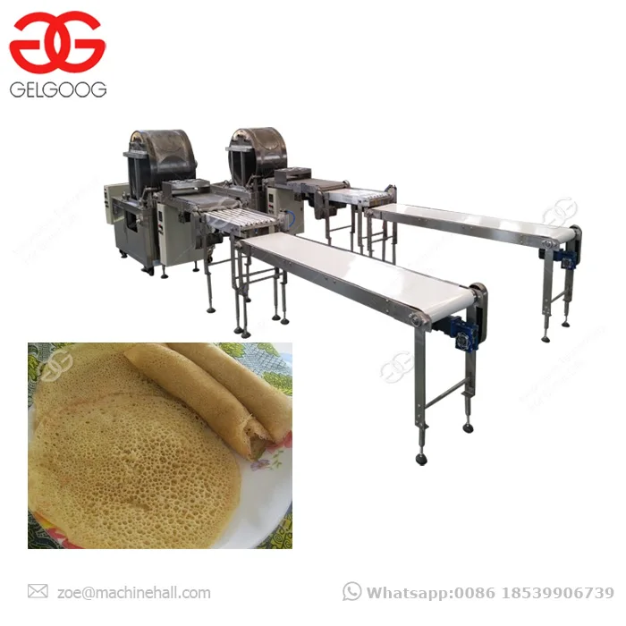 Horizontal Stainless Steel Ethiopian Food Injera Bread Making Machine