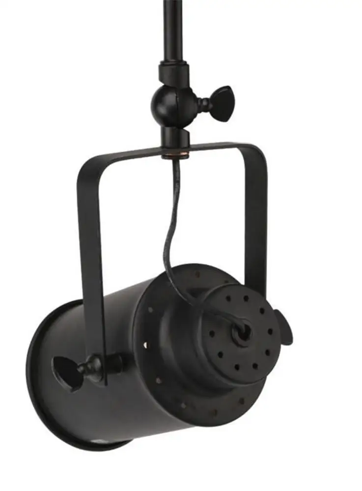 Wholesale Modern Style Black Iron Fitting E27 Track Lighting Rotary Ceiling Lamp for Restaurant Bar