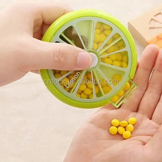 Fruit Shaped Health Care Medicine Pill Box / Weekly Pill Organizer / travel pill container