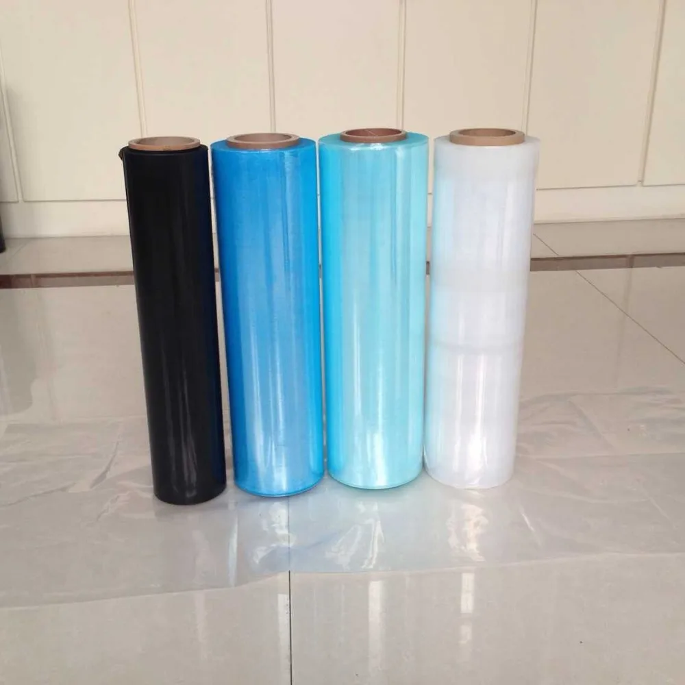 Recycle and Virgin white blue 20mic LLDPE Strech Film