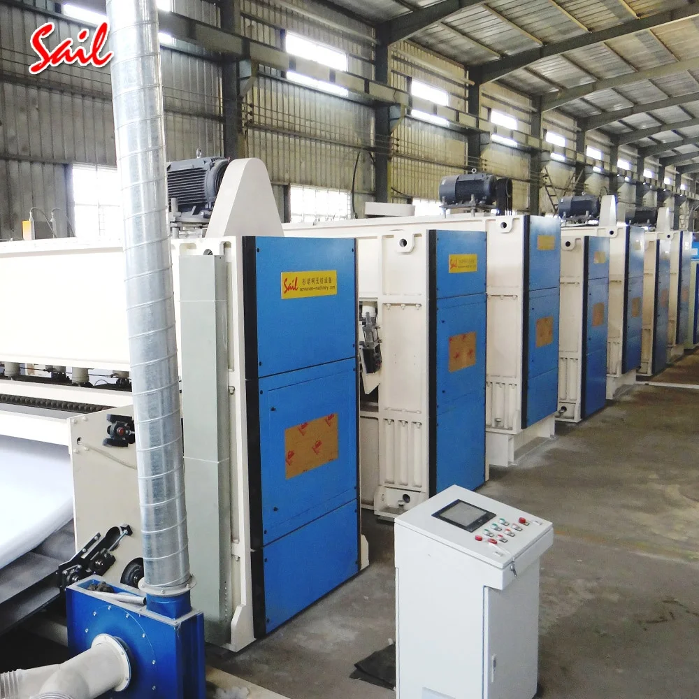 Nonwoven hemp fabric felt needle punching production line