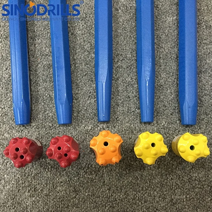 
Blasting Mining bit 32mm 34mm 36mm 38mm 40mm 41mm taper button bit for YT27 YT28 YT29 rock drill 