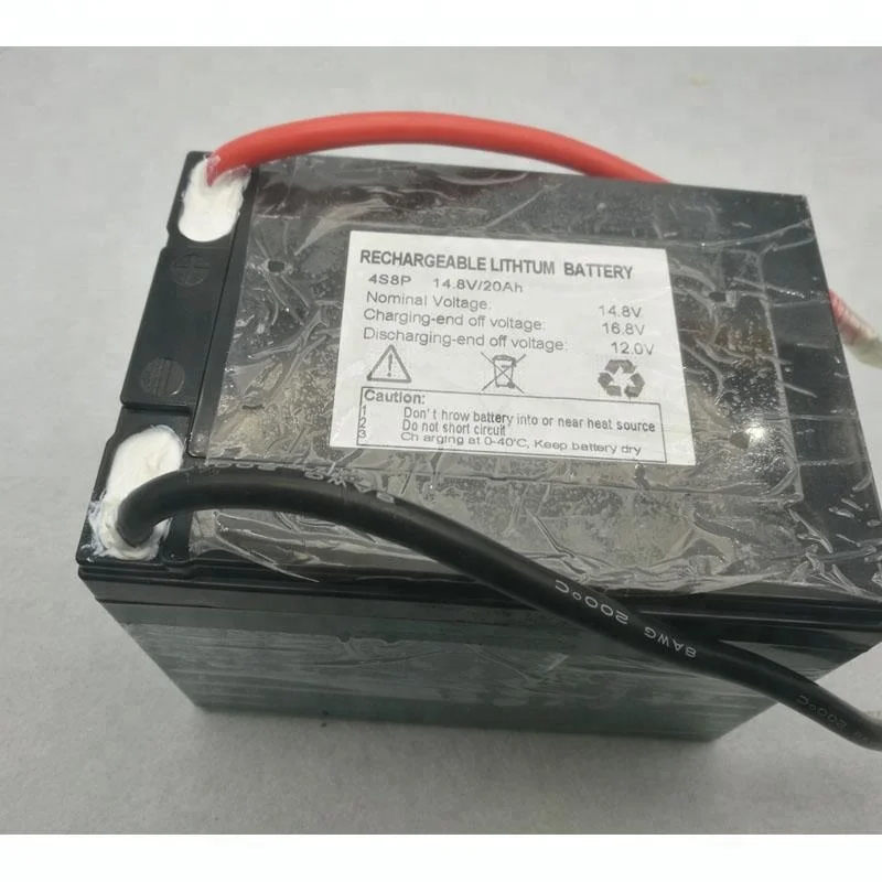 4S8P 18650 lithium battery solar street light battery pack 14.8V 20Ah solar energy storage battery