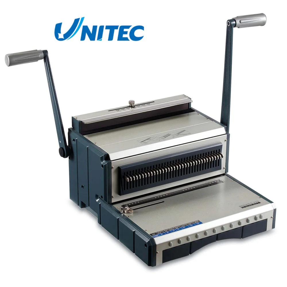 A4 A3 size wire binder Factory Customized 25-Sheet 3:1 manual heavy duty metal wire o binding machine