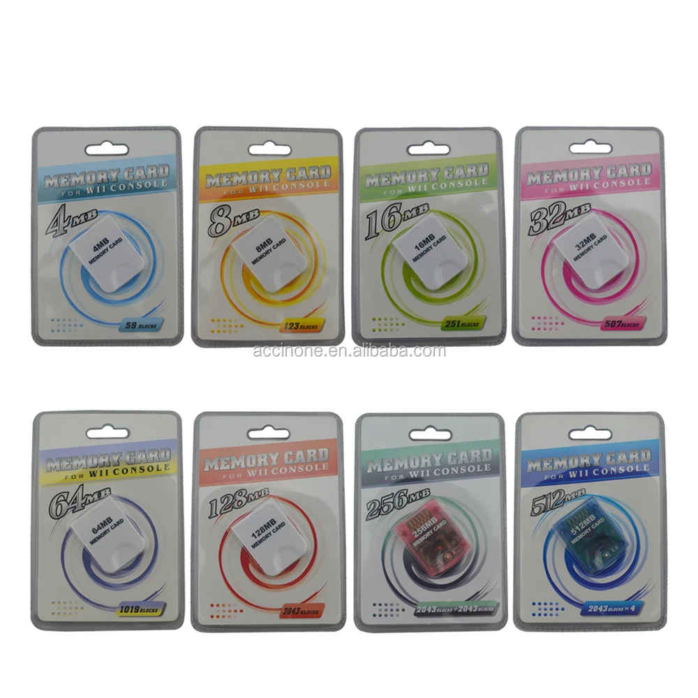 White 4MB 8MB 16MB 32MB 64MB 128MB 256M 512MB Memory Card Storage Saver for Nintendo Wii Gamecube GC NGC