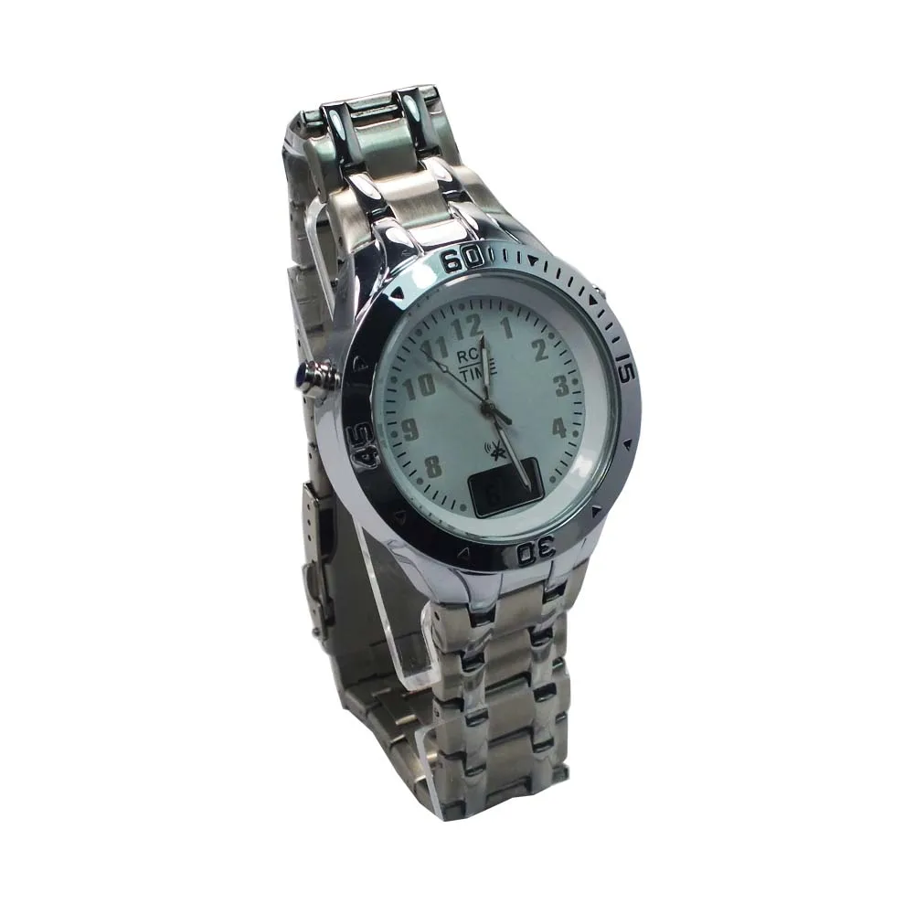 IPS alloy case digital display solar power sapphire mineral wristwatch from Shenzhen factory