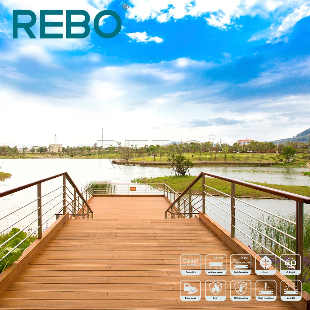 
EU standards easily installation outdoor bamboo decking flooring 