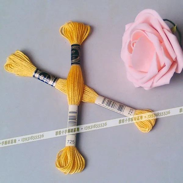 Alibaba China textiles of cotton embroidery cross stitch thread 8 meters a piece yarn lines