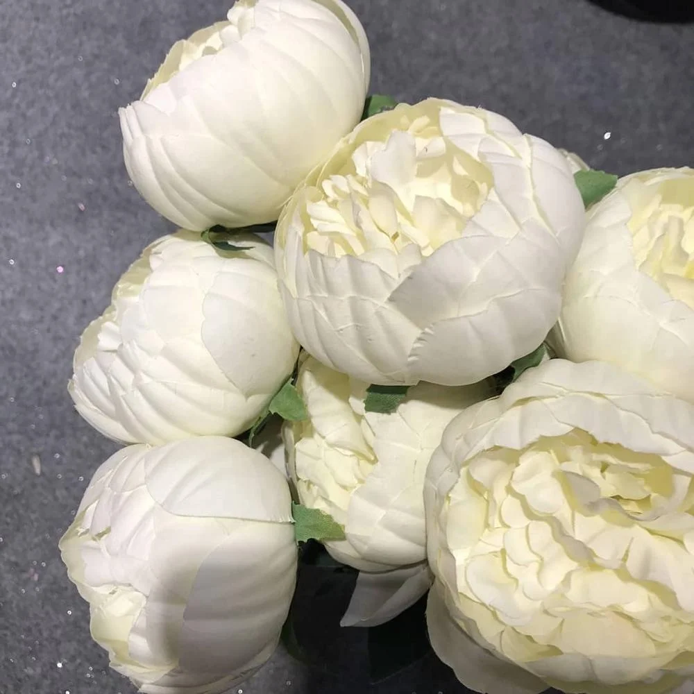 FCR1005 Wholesale 10 heads silk artificial peony flower bouquet for wedding