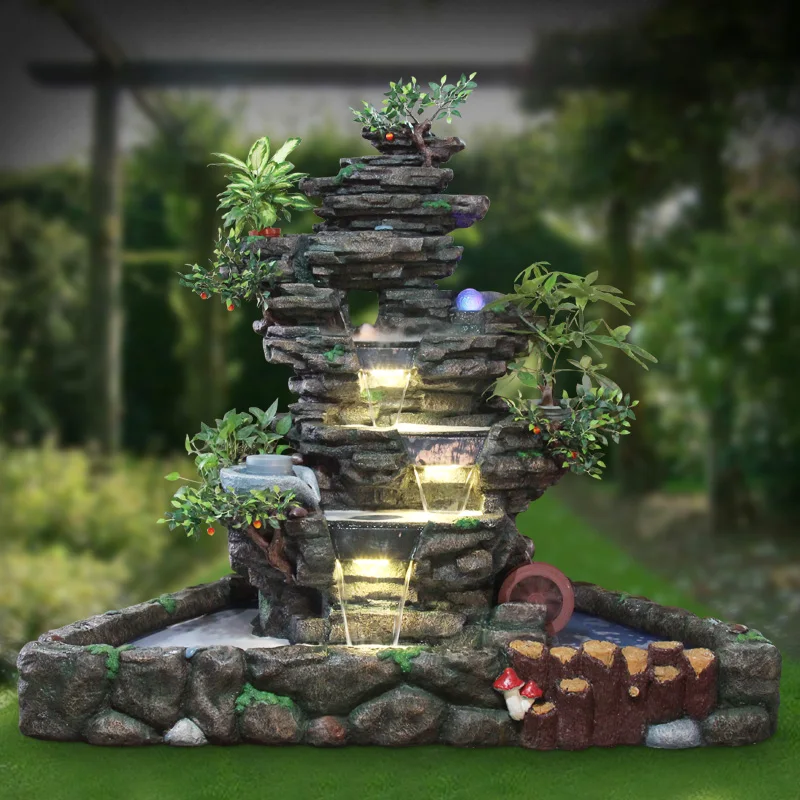 Розничная продажа, высококачественный полимерный открытый Каскадный водопад, водяной фонтан для сада, для продажи
