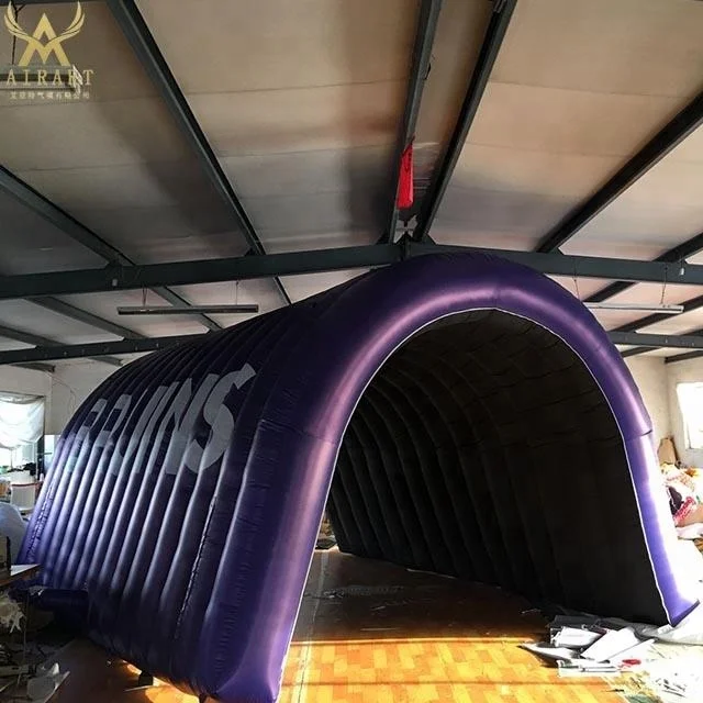 Portable inflatable football tunnel event tent