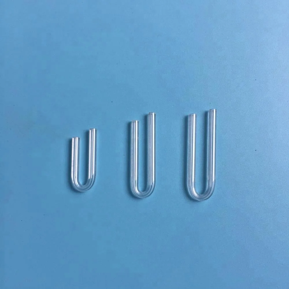 Недорогая кварцевая u-образная стеклянная трубка