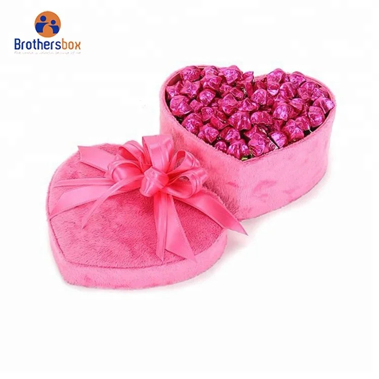 Elegant custom logo heart shaped paper rose packaging box for flowers