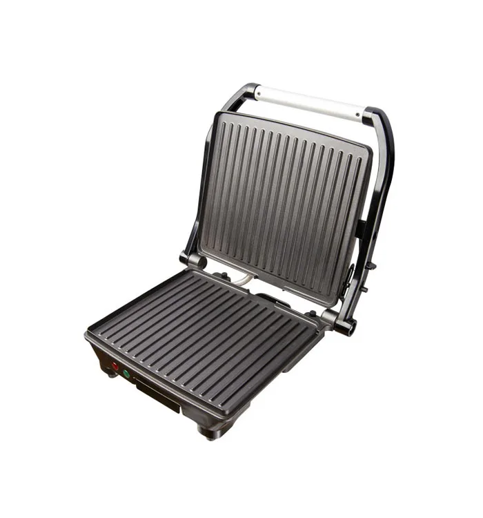 Fast Cooking Electric Panini Grill Maker With 180 Degree and 90 Degree Contact Grill Pan