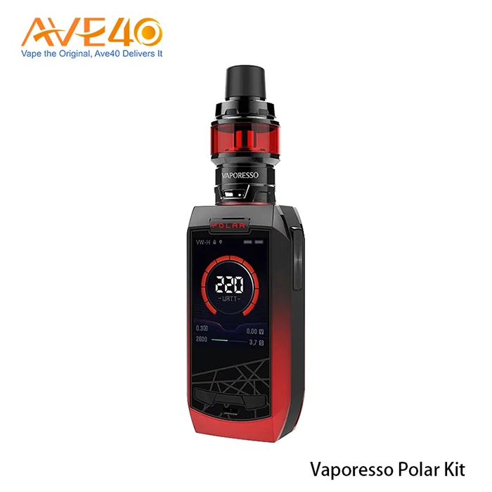 2018 new electric cigarette Vaporesso 220W Polar vape Kit with Baby SE Sub-ohm Tank GT Mesh coil from AVE40