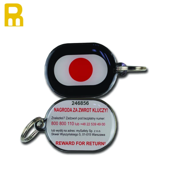 QR Code ID Number Key Fobs Barcode Key Chain Custom Logo Rfid Key Tag Keychain key holder