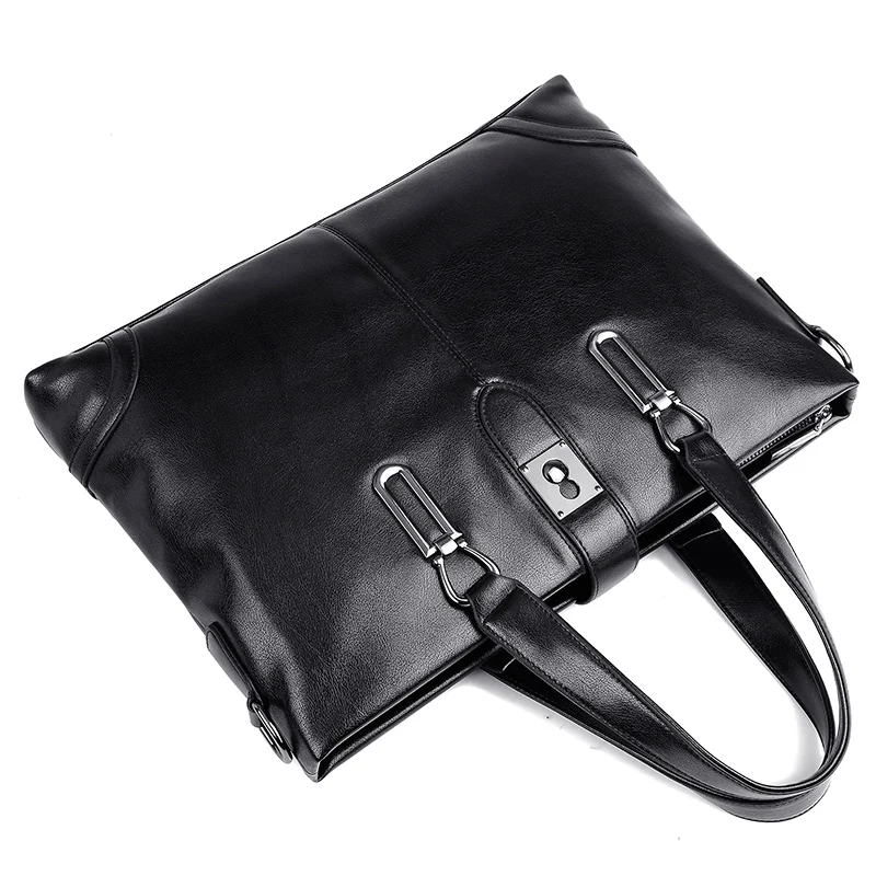 Лидер продаж, профессиональный портативный мужской портфель для ноутбука, мужской офисный портфель из искусственной кожи