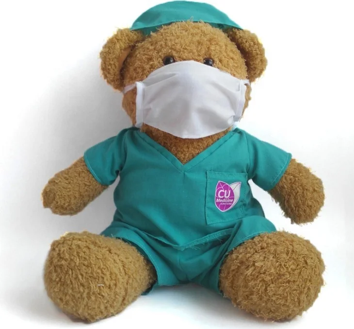 Lovely Design 25cm Plush Bear with Nurse Uniform  Teddy Bear with Doctor Clothes