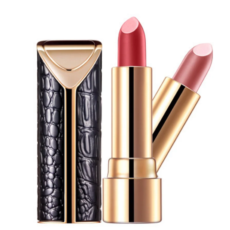 Wholesale Long Lasting Luxe Leather Casing Matte Lipstick Whit Private Label