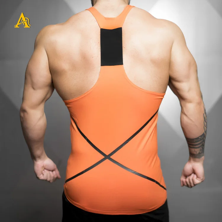 
custom 2018 Hot Sale Wholesale Mens Tank Top Gym Singlet Stringer Vest OEM 