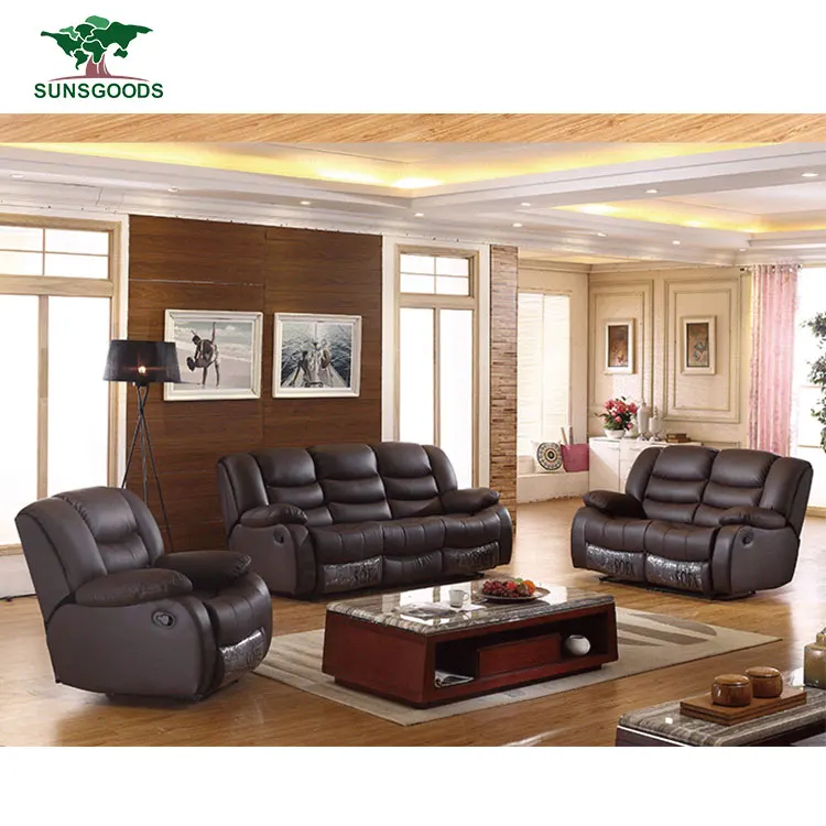 Wholesale elegant high quality leather sofa 3 1 1 China, massage recliner sofa 2 seaters