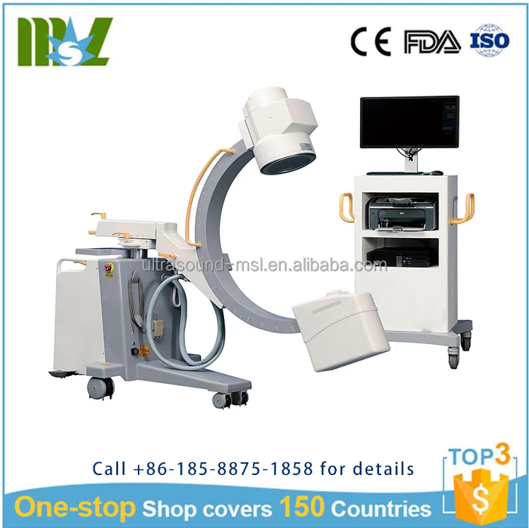 
CE approved high frequency 40KHZ 5KW portable C arm x ray fluoroscopy machine 